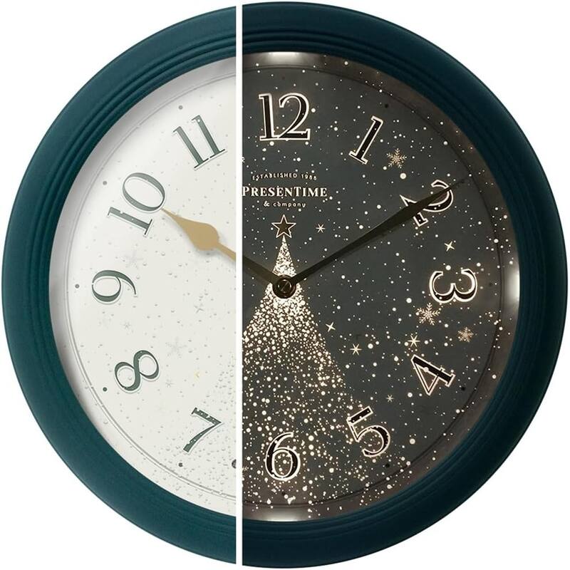 12.6" Luminous Modern Wall Clock with Smart Sensor, Silent no Ticking